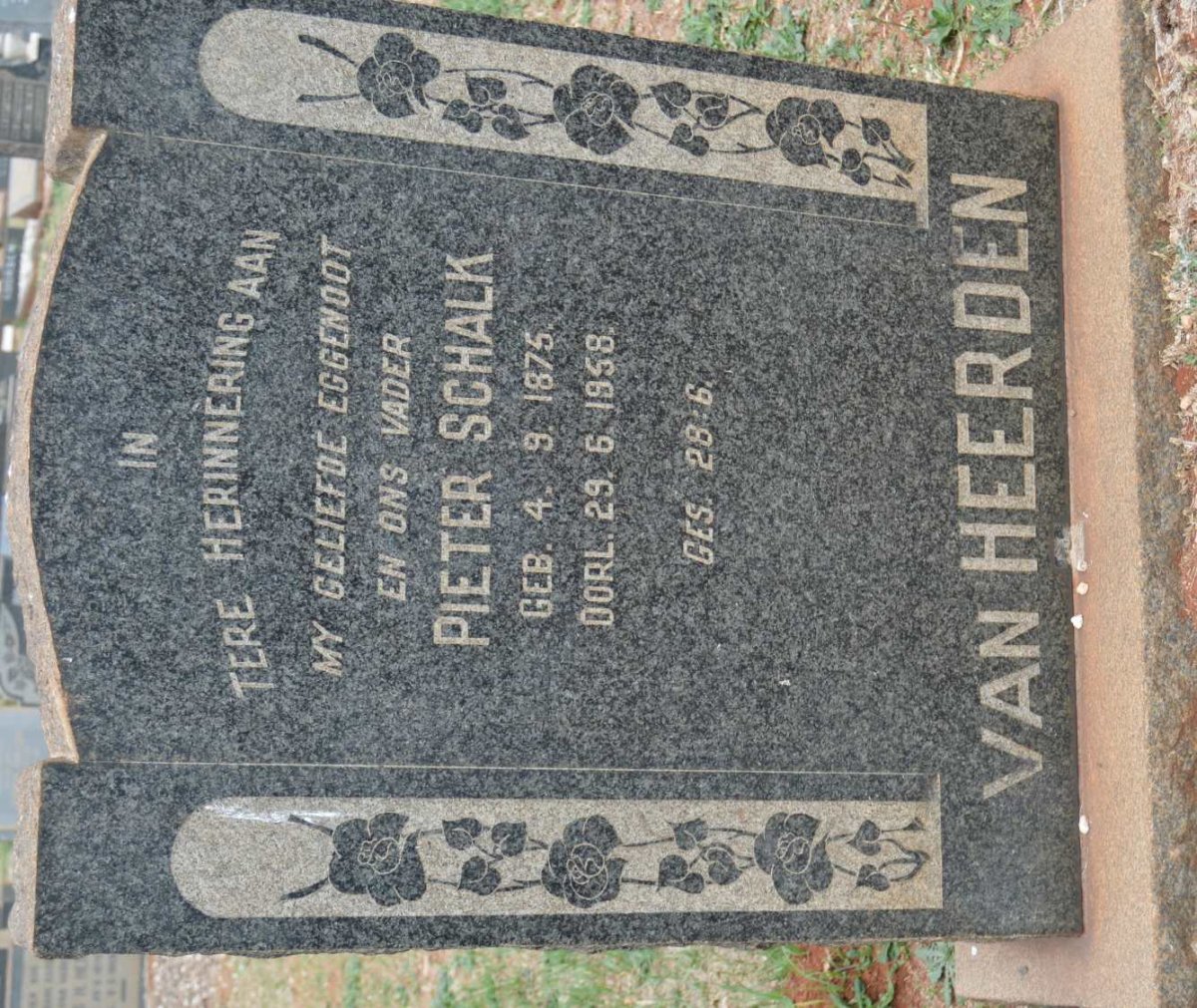 HEERDEN Pieter Schalk, van 1875-1958