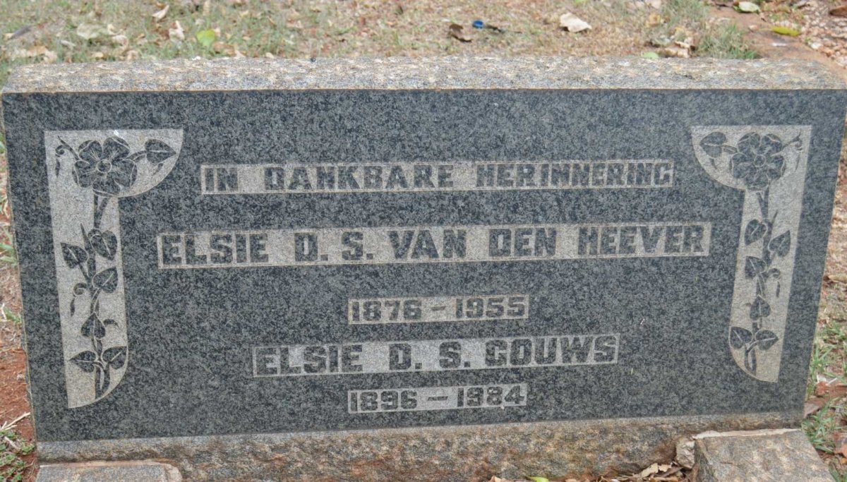 HEEVER Elsie D.S., van den 1876-1955 :: GOUWS Elsie D.S. 1896-1984