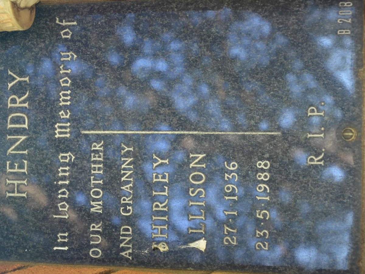 HENDRY Shirley Allison 1936-1988