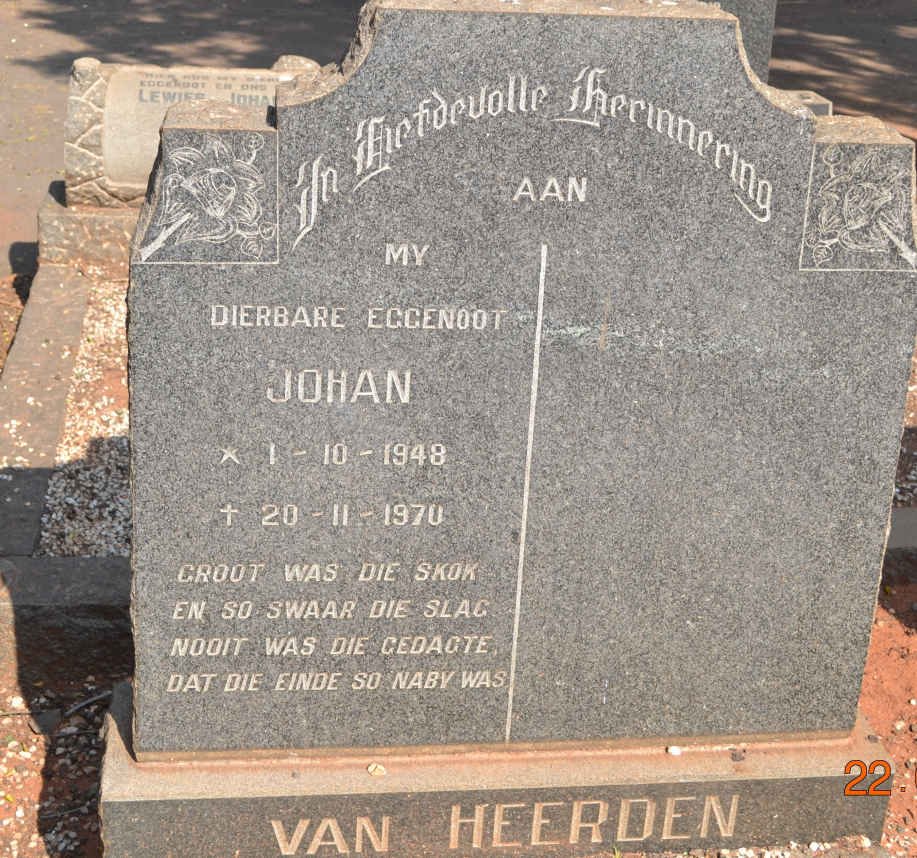 HEERDEN Johan, van 1948-1970
