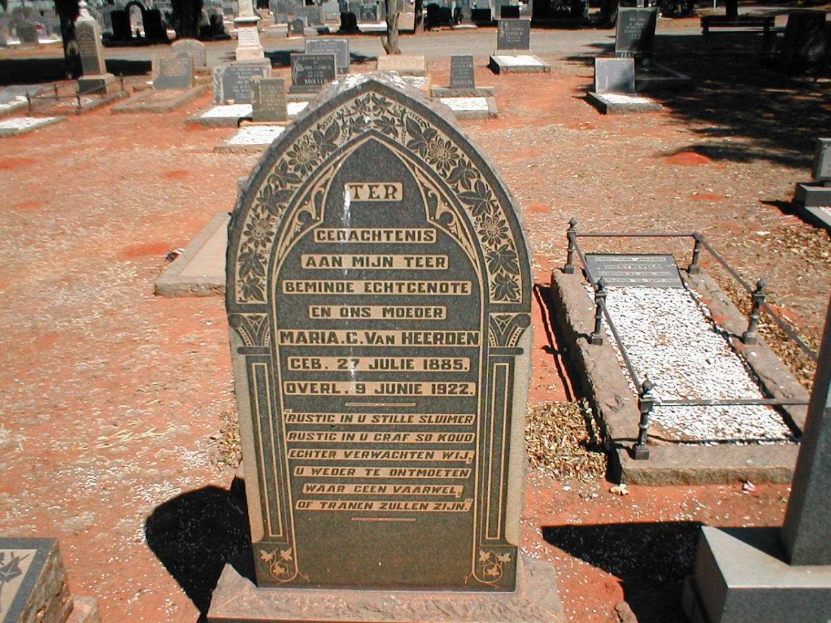 HEERDEN Maria G., van 1885-1922