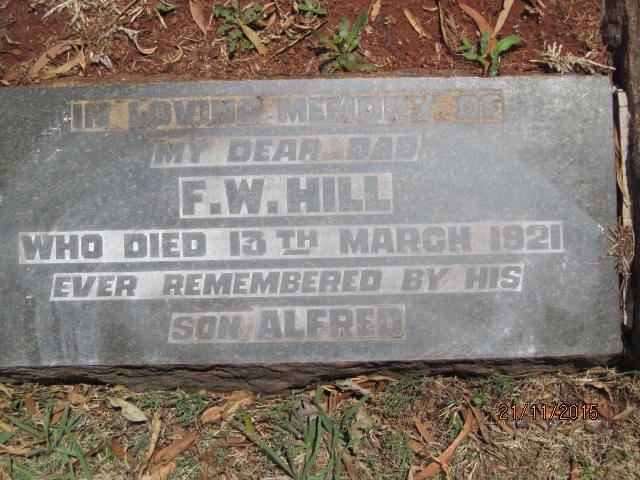 HILL F.W. -1921