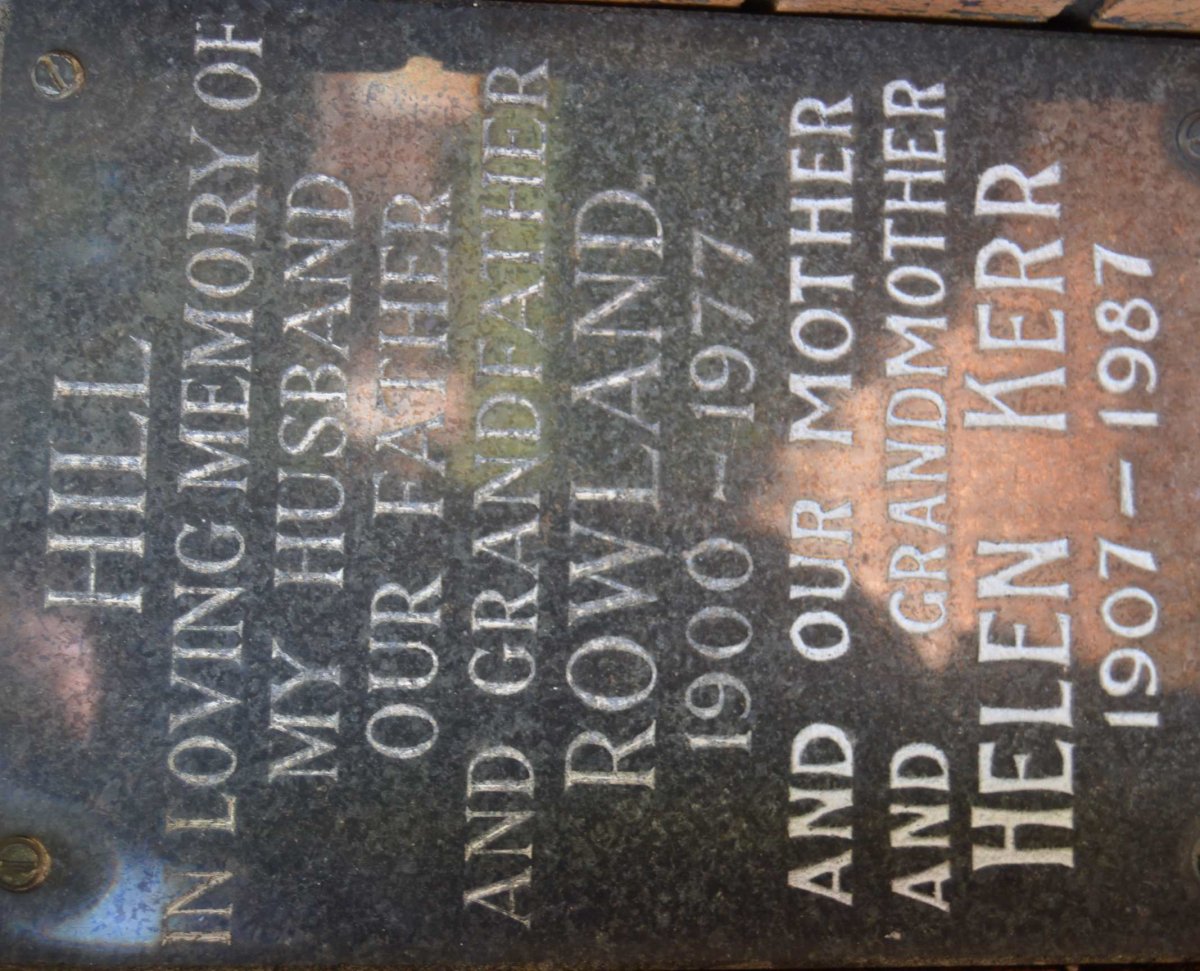 HILL Rowland 1900-1977 &amp; Helen Kerr 1907-1987