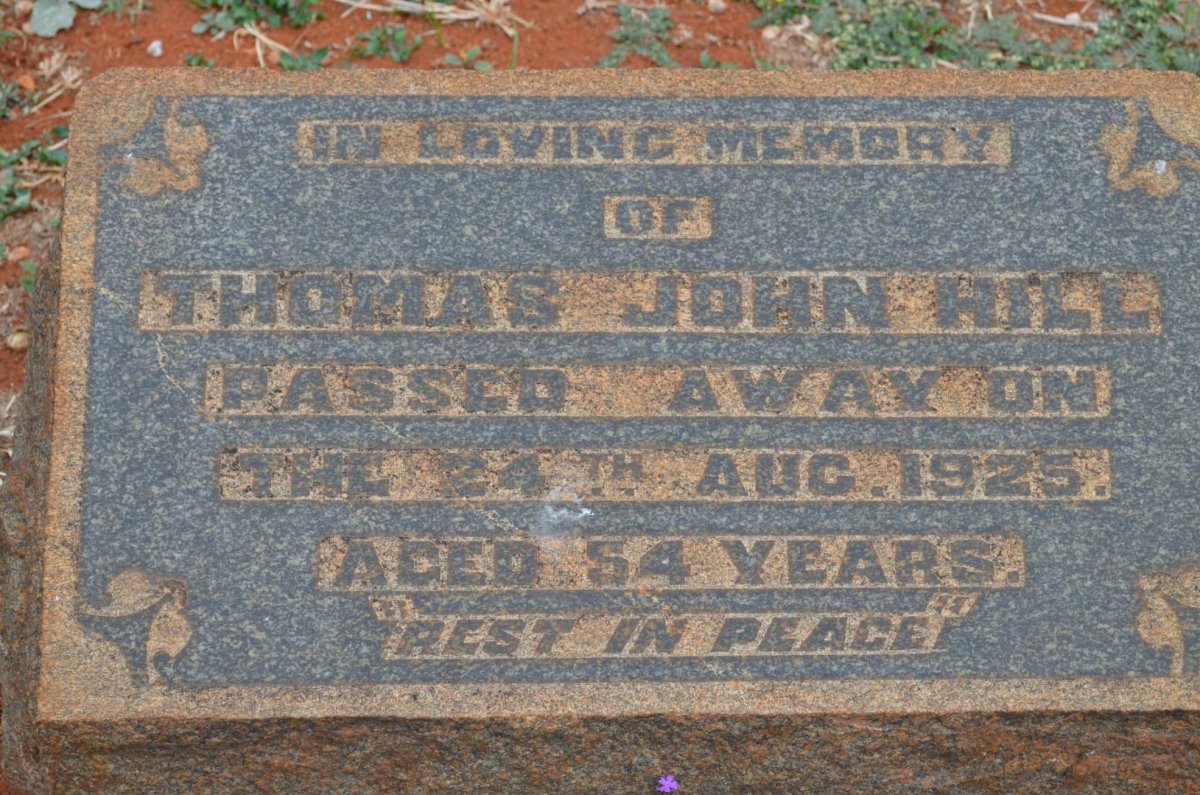 HILL Thomas John -1925