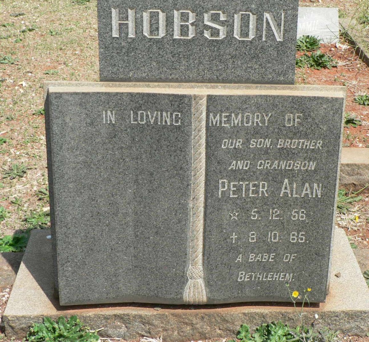 HOBSON Peter Alan 1956-1965