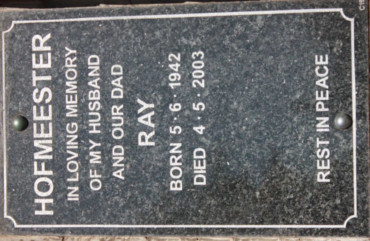 HOFMEESTER Ray 1942-2003