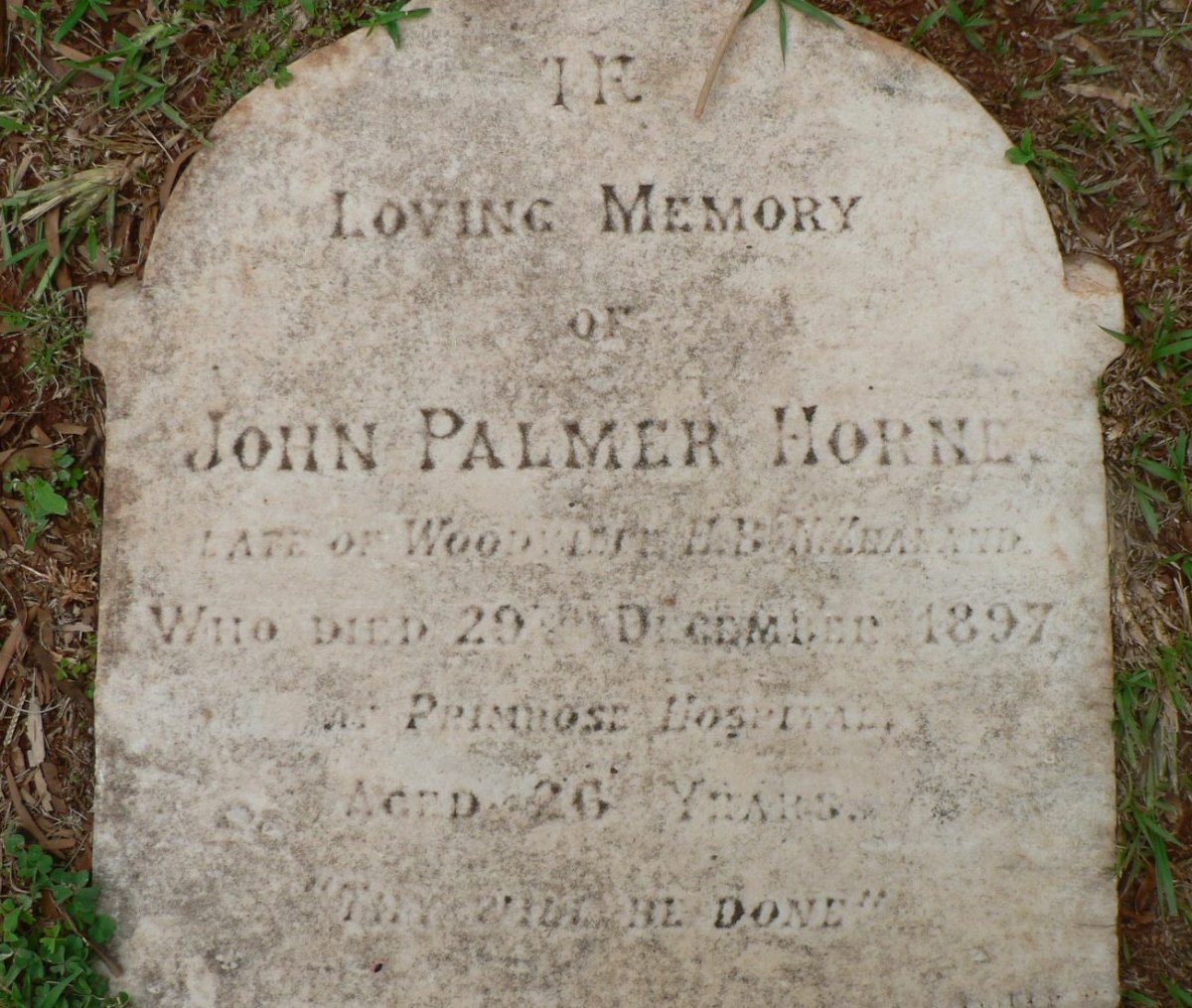 HORNE John Palmer -1897