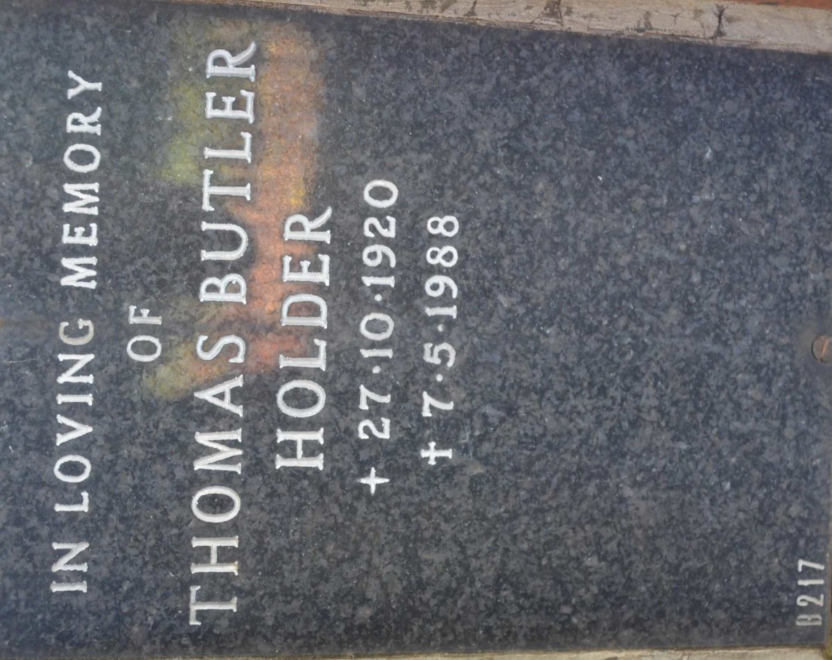 HOLDER Thomas Butler 1920-1988