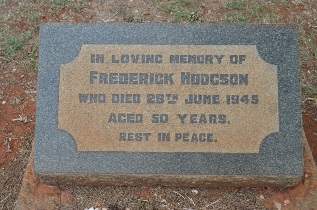 HODGSON Frederick -1945