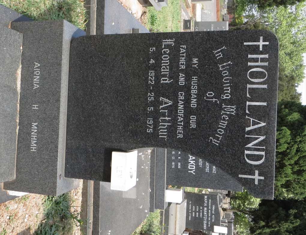 HOLLAND Leonard Arthur 1922-1975