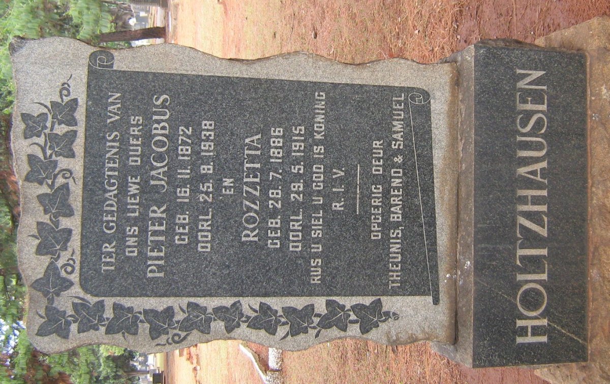 HOLTZHAUSEN Pieter Jacobus 1872-1938 &amp; Rozzetta 1886-1915