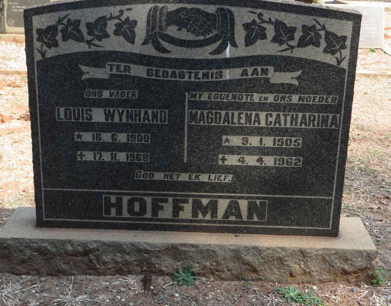 HOFFMAN Louis Wynhand 1900-1968 &amp; Magdalena Catharina 1905-1962