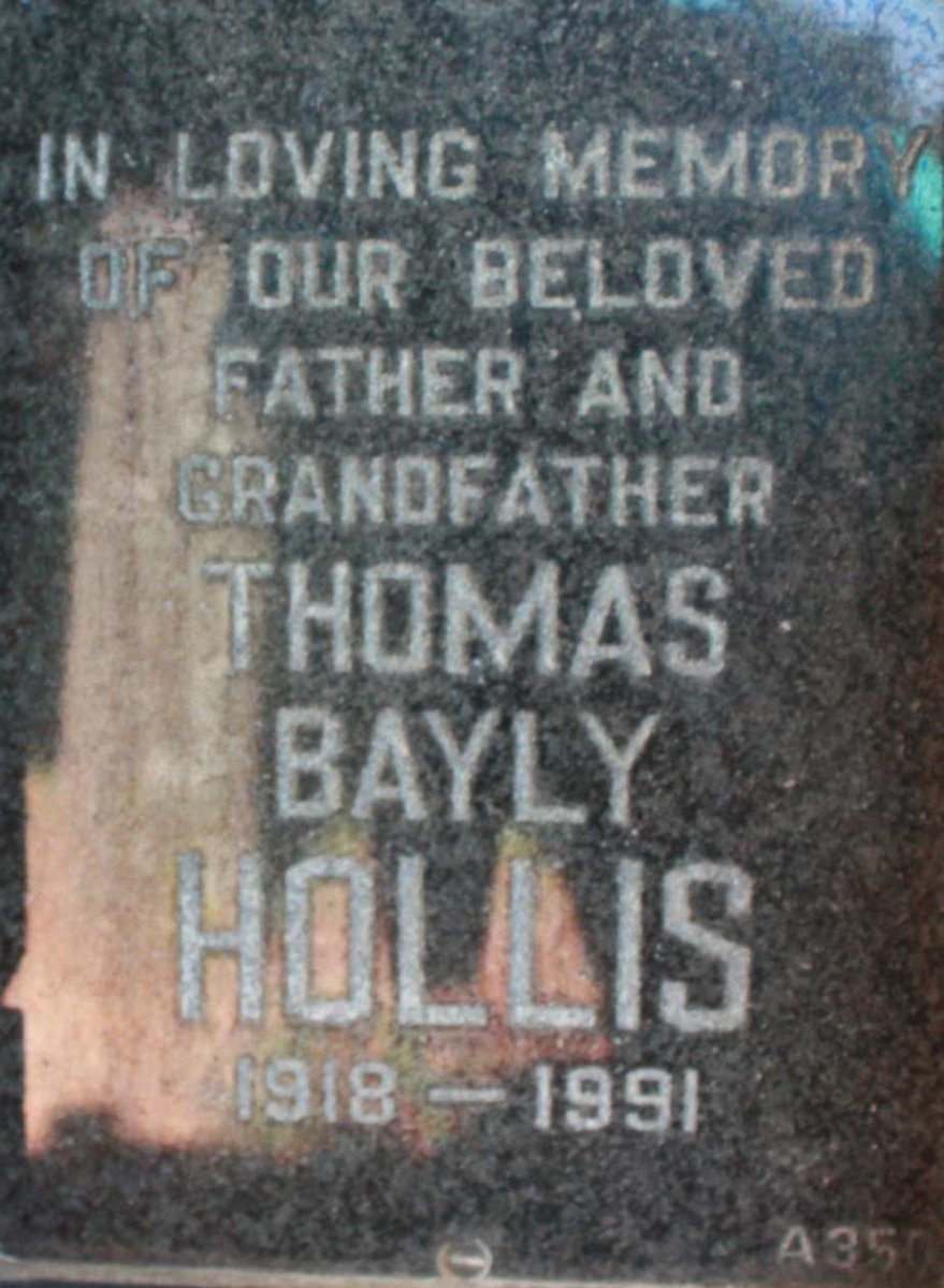 HOLLIS Thomas Bayly 1918-1991