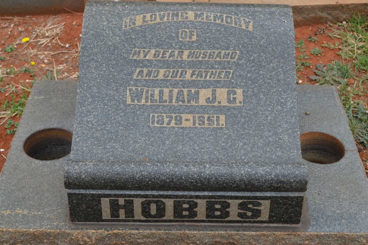 HOBBS William J.G. 1879-1951