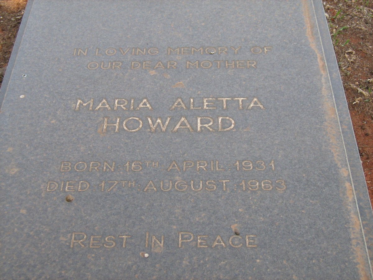 HOWARD Maria Aletta 1931-1963
