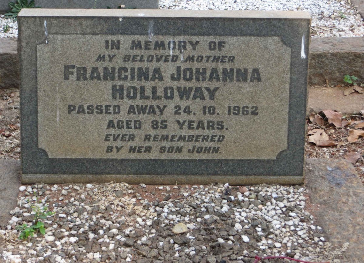 HOLLOWAY Francina Johanna -1962