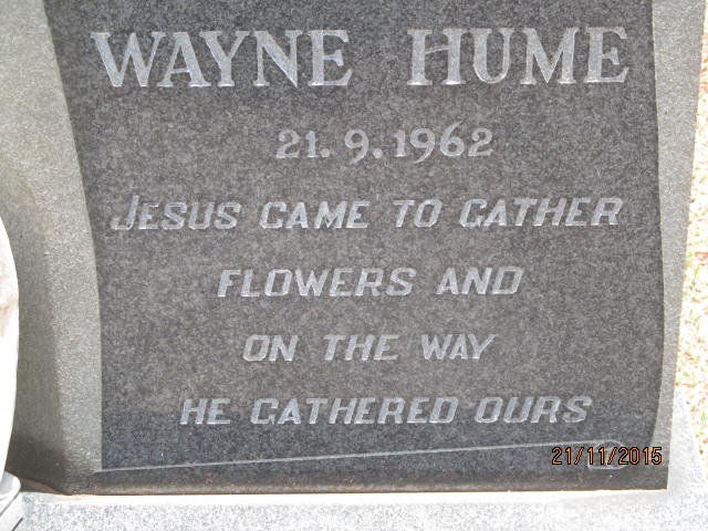 HUME Wayne -1962