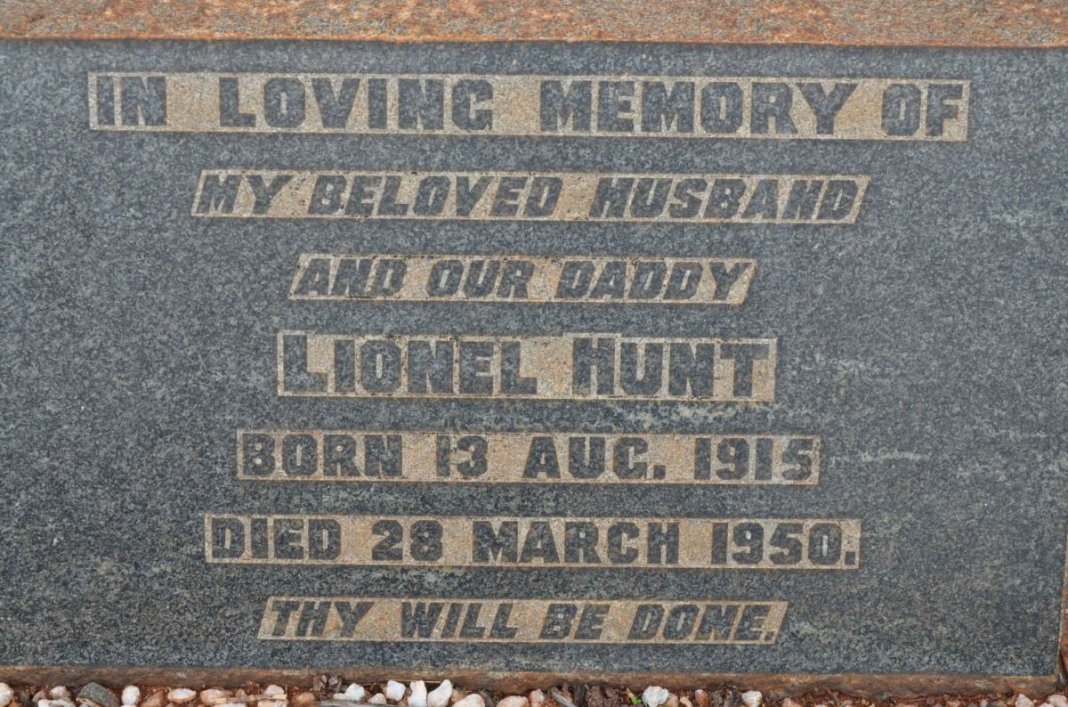 HUNT Lionel 1915-1950