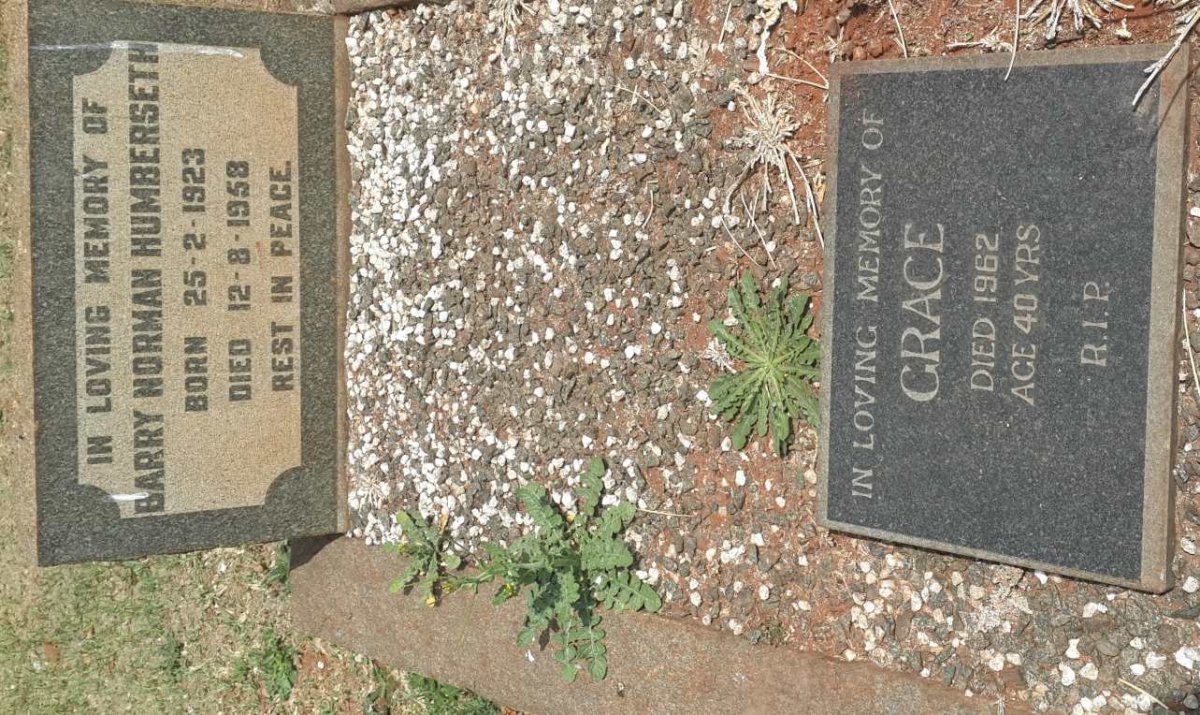 HUMBERSETH Barry Norman 1923-1958 &amp; Grace -1962