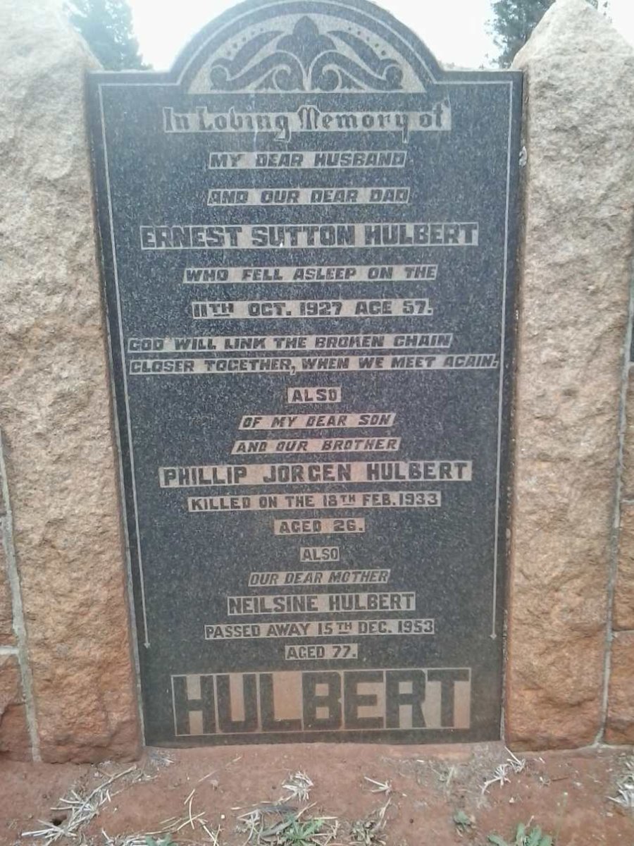 HULBERT Ernest Sutton -1927 &amp; Neilsine -1953 :: HULBERT Phillip Jorgen -1933