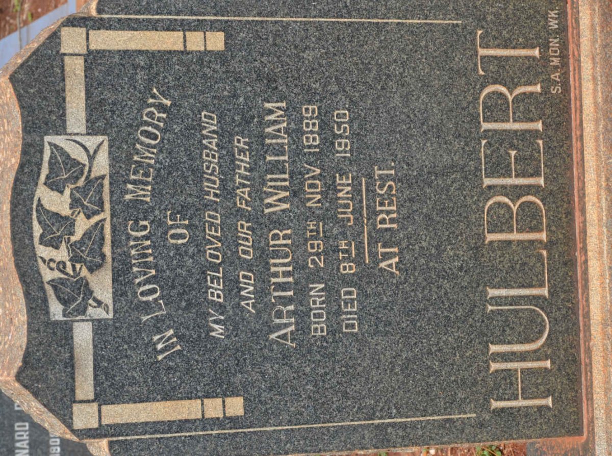 HULBERT Arthur William 1889-1950