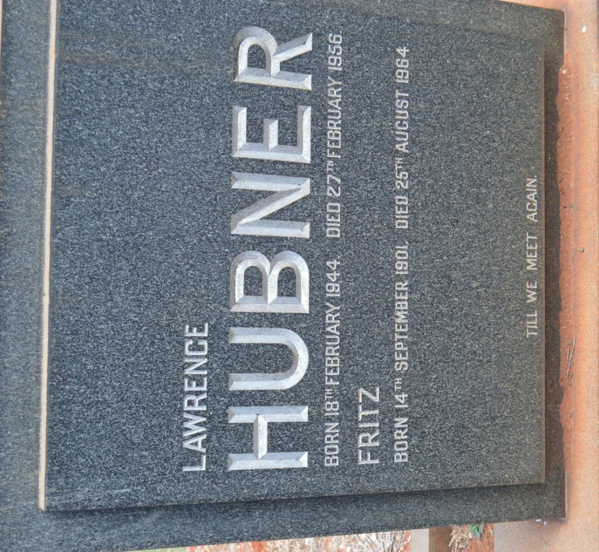 HUBNER Fritz 1901-1964 :: HUBNER Lawrence 1944-1956