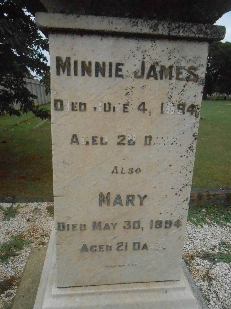 JAMES Minnie -1894 :: JAMES Mary -1894