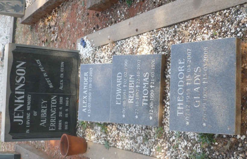JENKINSON Aubrey Errington 1919-1964 &amp; Gladys 1925-2008 :: JENKINSON Alexander 1950-2013