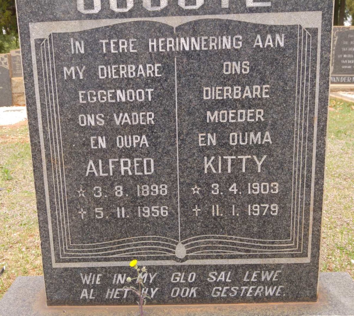 JOOSTE Alfred 1898-1956 &amp; Kitty 1903-1979
