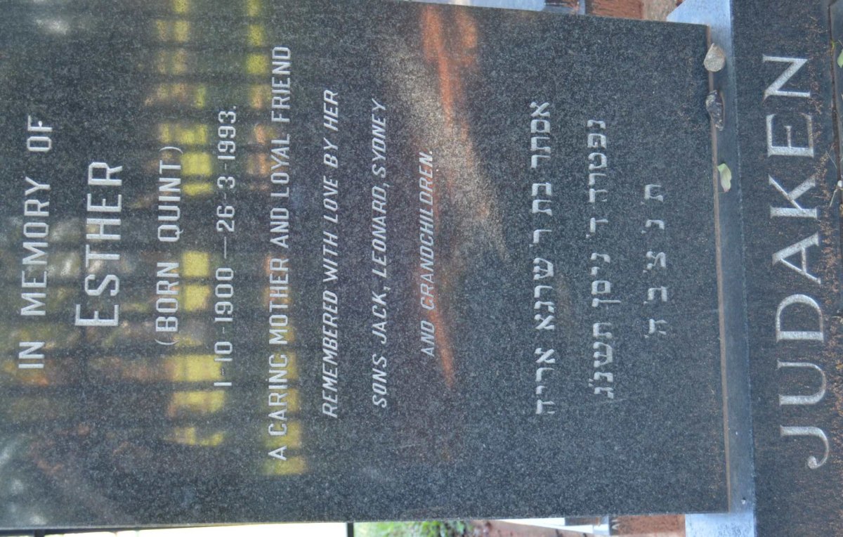 JUDAKEN Esther nee QUINT -1993