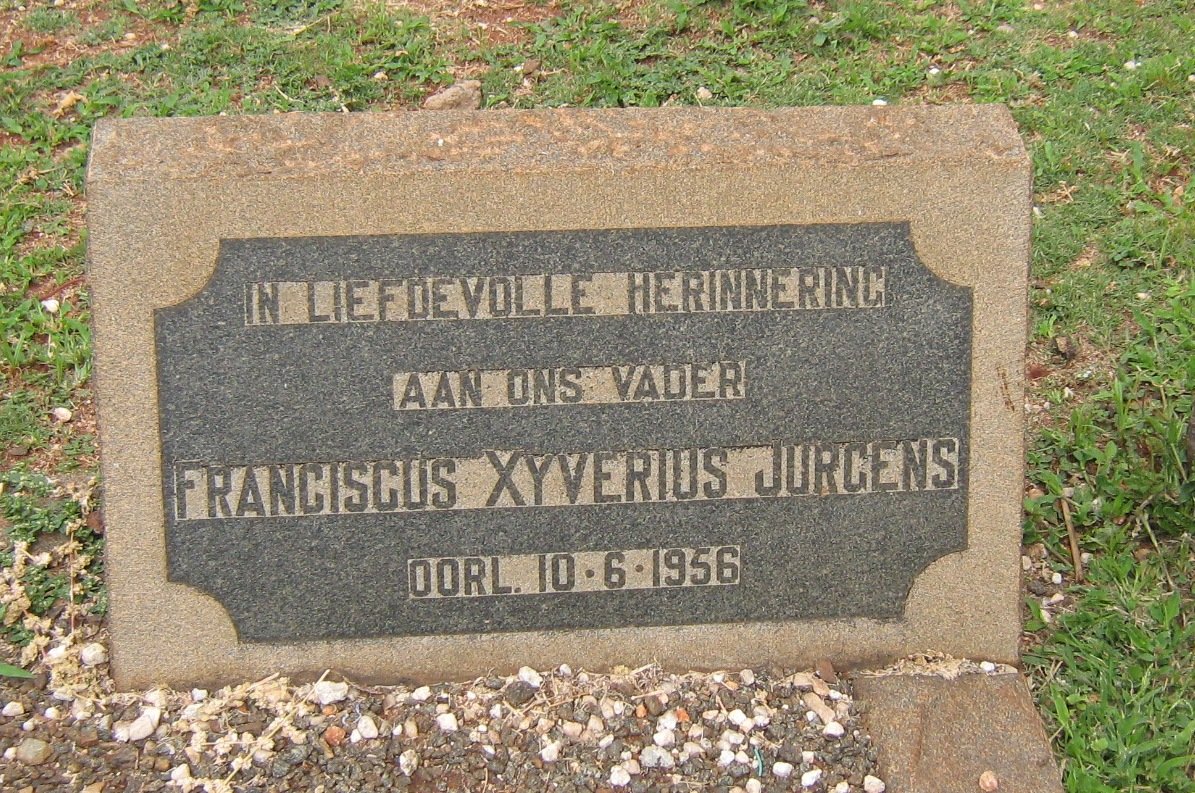JURGENS Franciscus Xyverius -1956