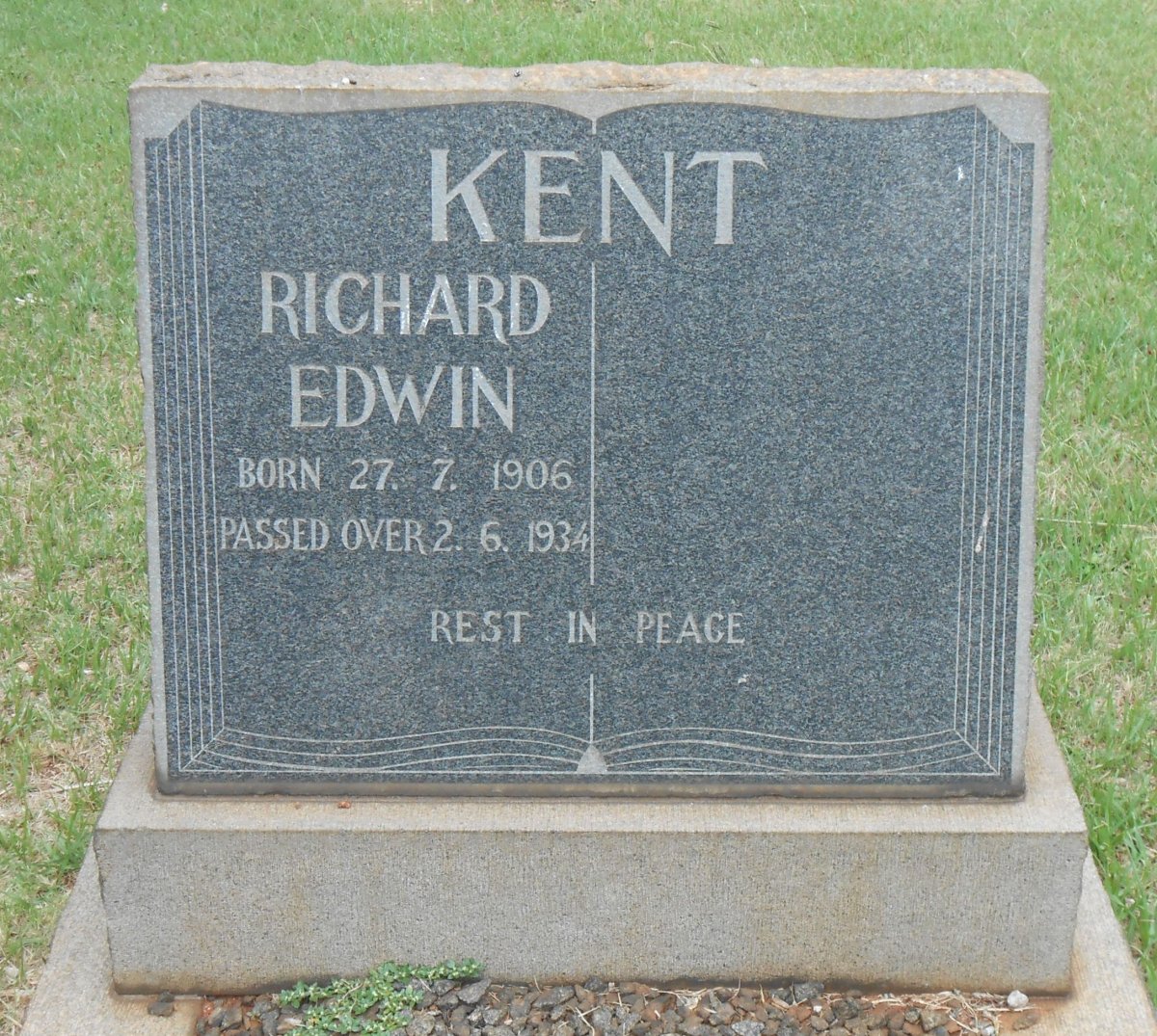 KENT Richard Edwin 1906-1934