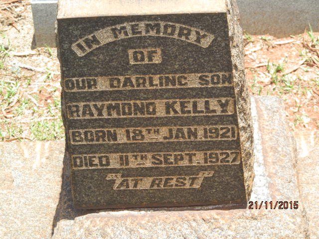 KELLY Raymond 1921-1927