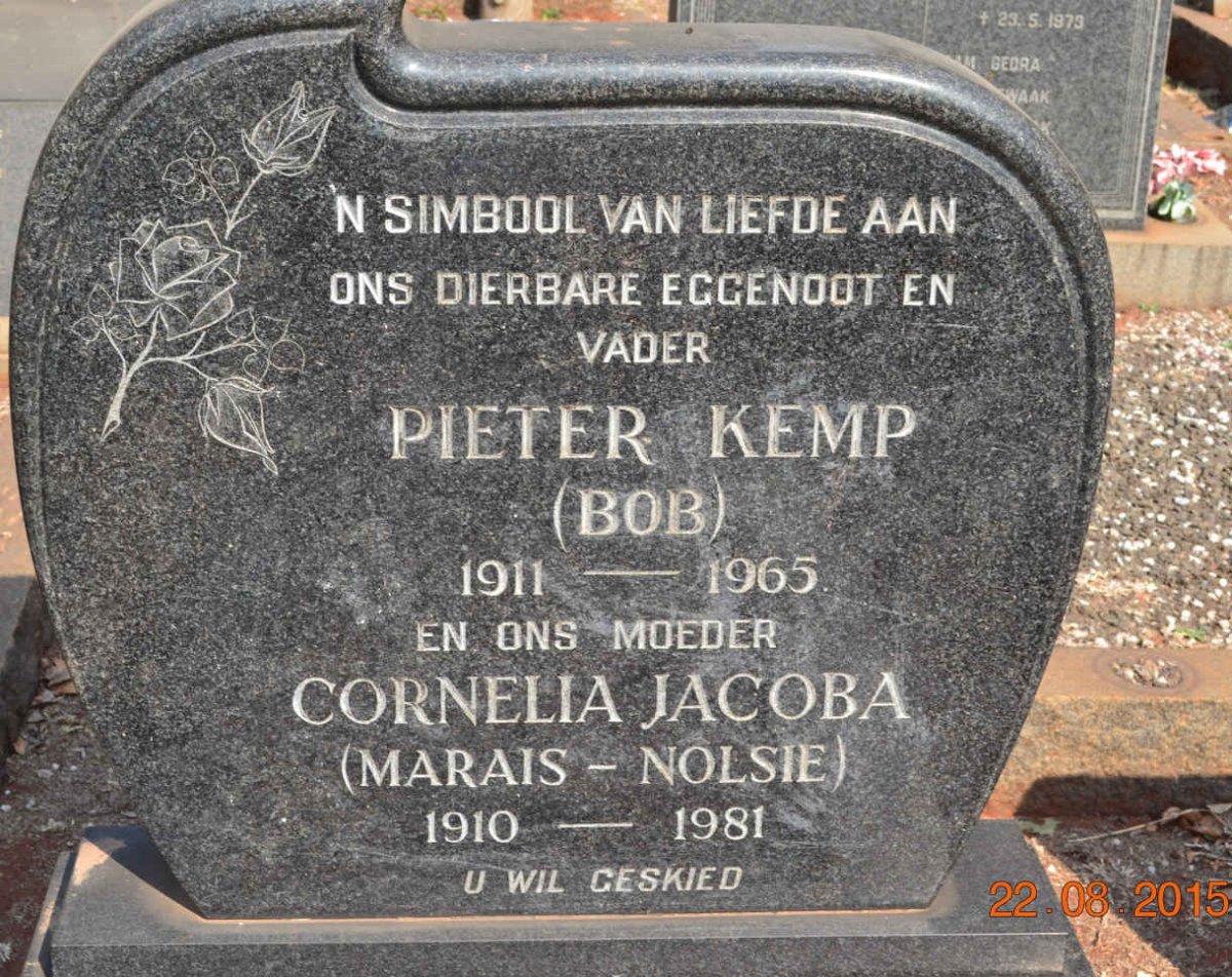 KEMP Pieter 1911-1965 &amp; Cornelia Jacoba MARAIS 1910-1981