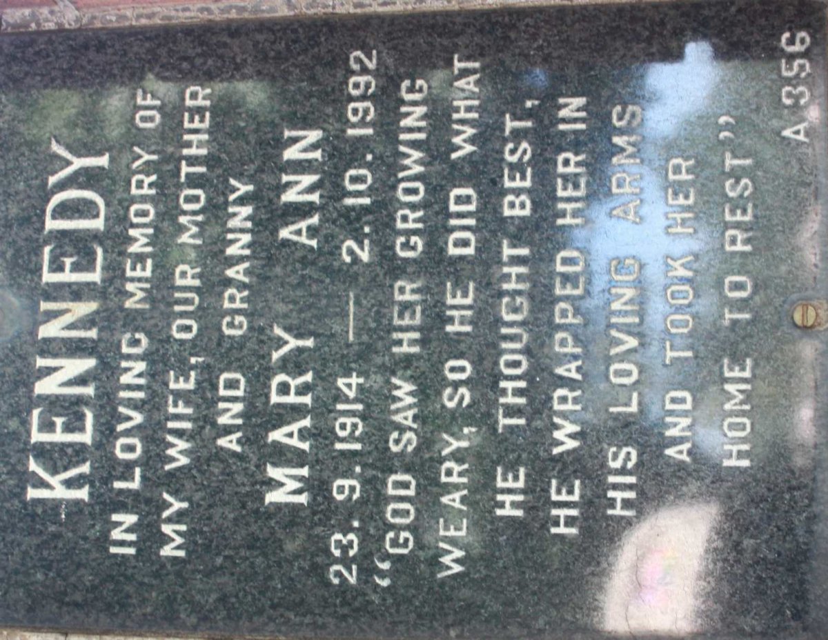 KENNEDY Mary Ann 1914-1992