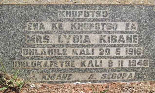 KIBANE Lydia 1916-1946