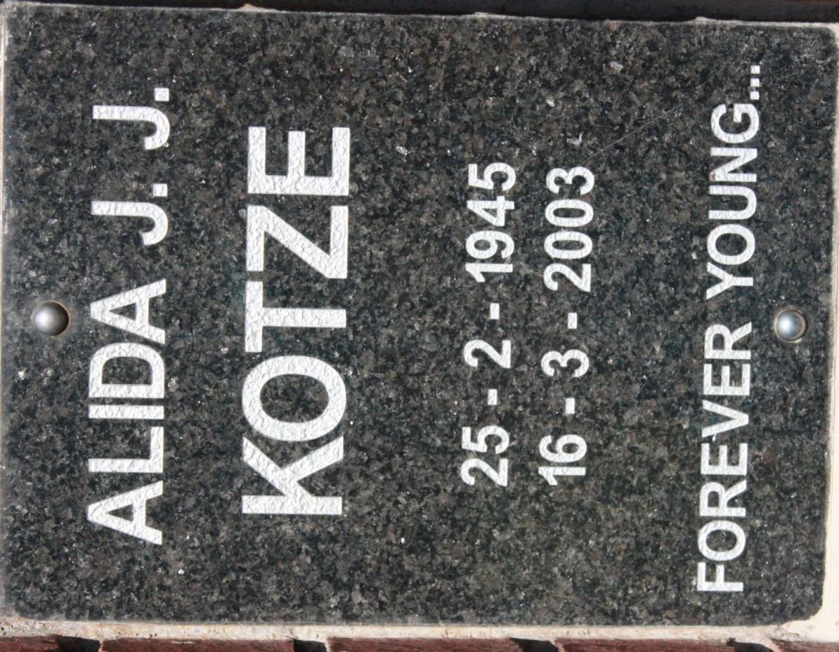 KOTZE Alida J.J. 1945-2003