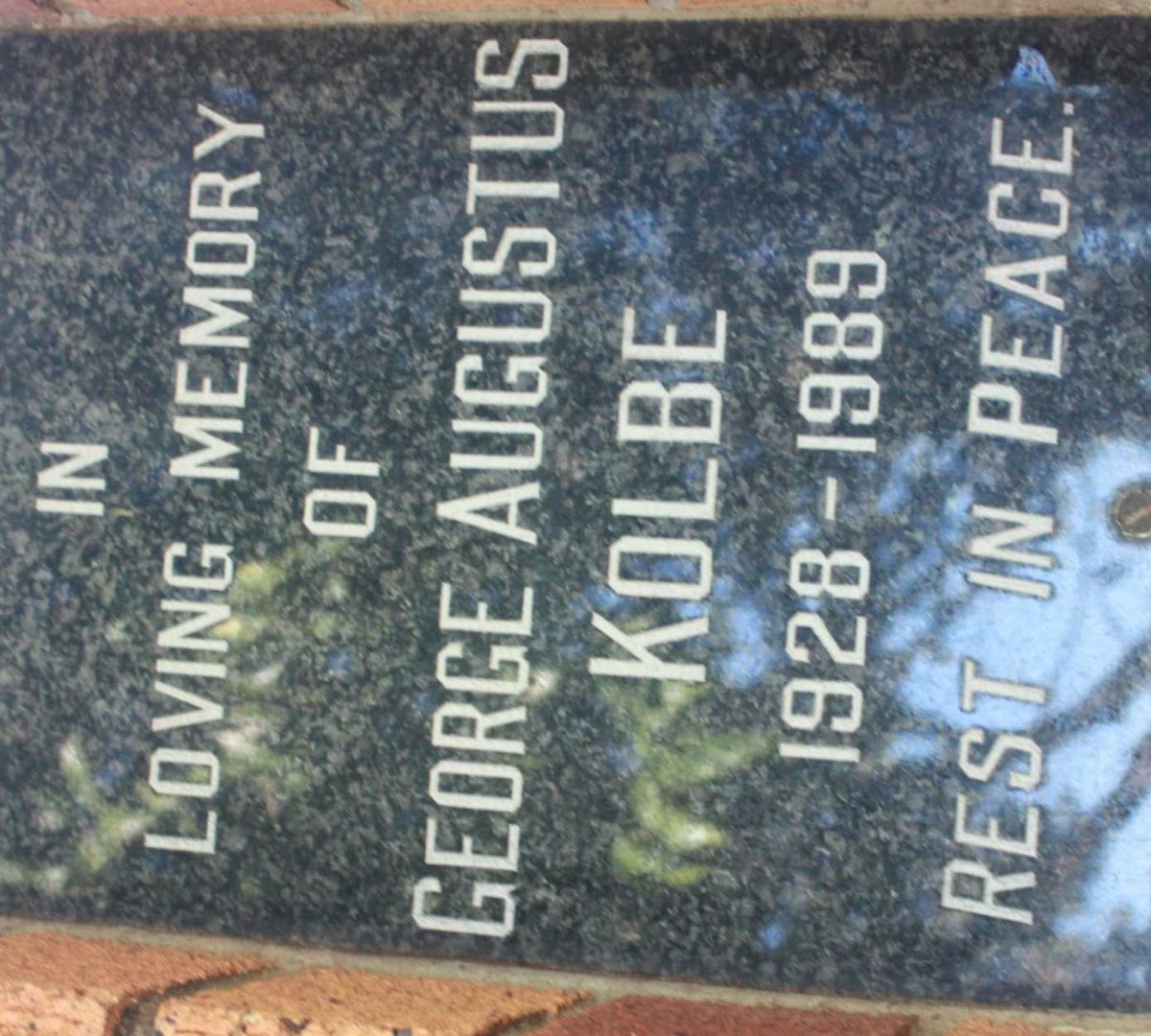 KOLBE George Augustus 1928-1989