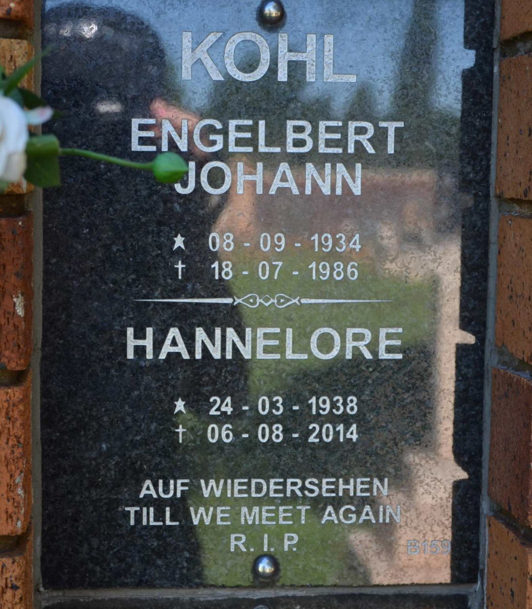 KOHL Engelbert Johann 1934-1986 &amp; Hannelore 1938-2014