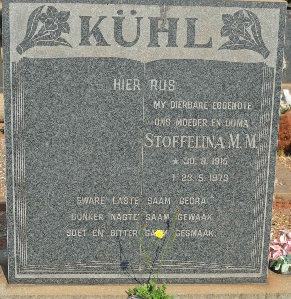 KÜHL Stoffelina M.M. 1915-1973
