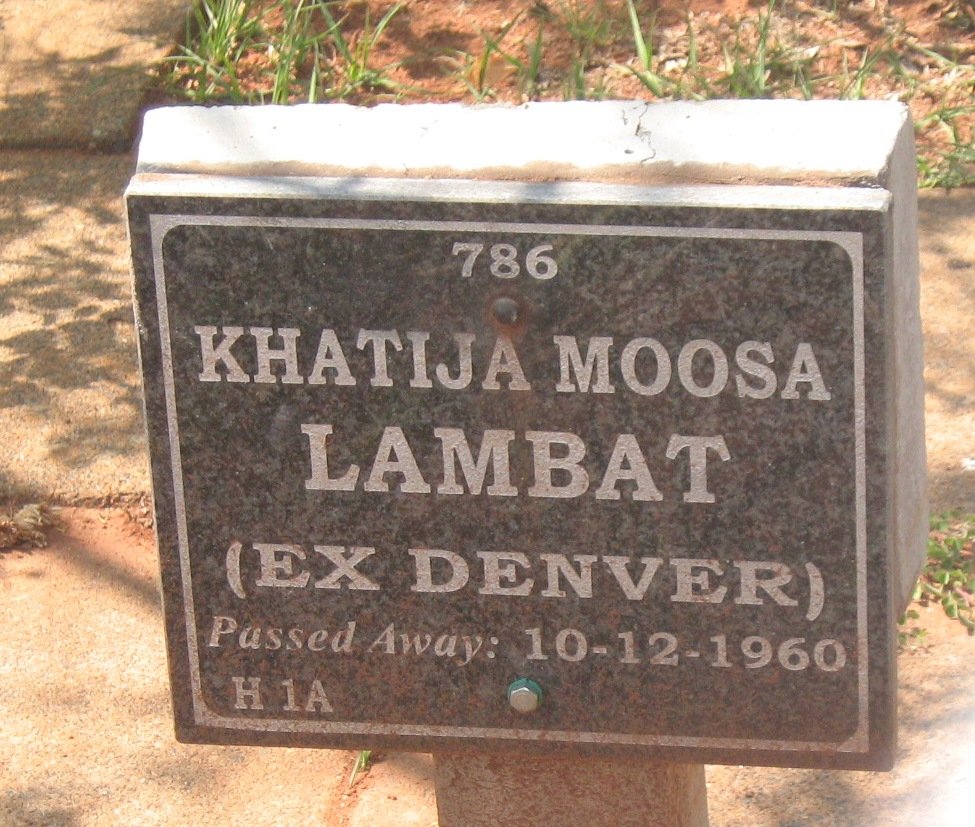 LAMBAT Khatija Moosa -1960