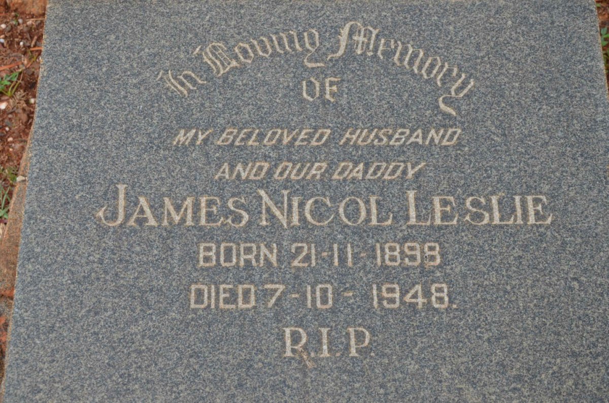 LESLIE James Nicol 1898-1948