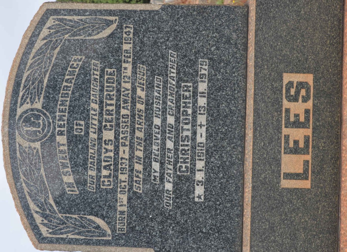 LEES Christopher 1910-1979 :: LEES Gladys Gertrude 1937-1947
