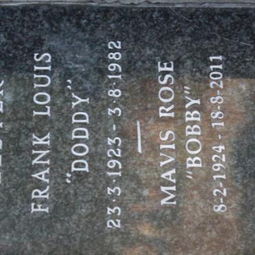 LESTER Frank Louis 1923-1982 &amp; Mavis Rose 1924-2011