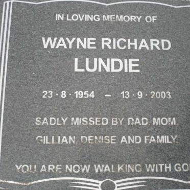 LUNDIE Wayne Richard 1954-2003
