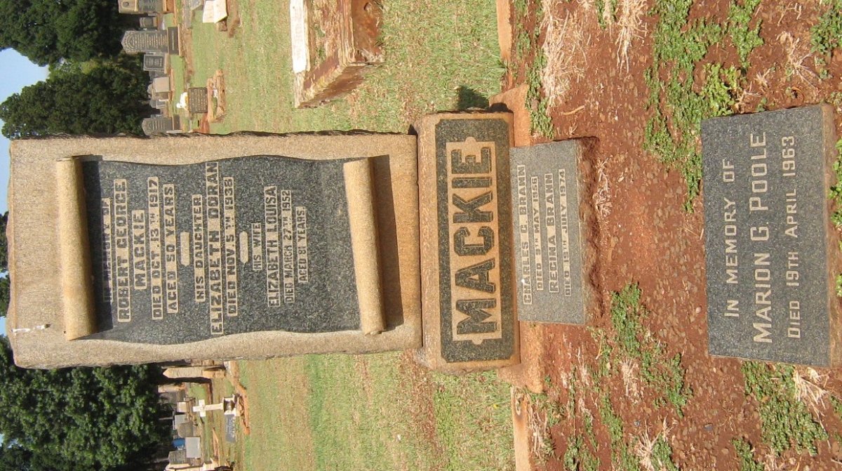 MacKIE Robert George -1917 &amp; Elizabeth Louisa -1952 :: DORAN Elizabeth -1938