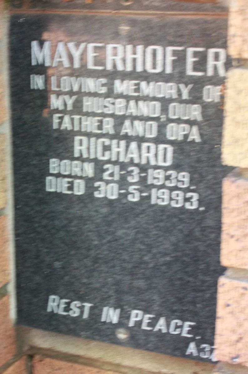 MAYERHOFER Richard 1939-1993