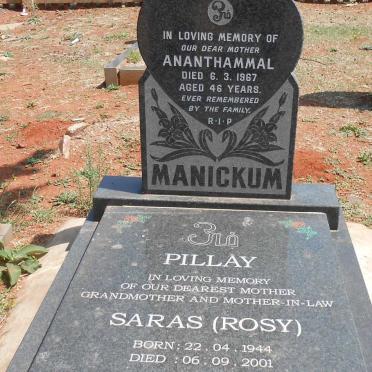 MANICKUM Anathammal -1967 :: PILLAY Saras 1944-2001