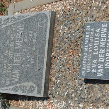MERWE Willem Sterrenberg, van der 1909-1988 &amp; Eva Louisa NORTMAN 1910-2007