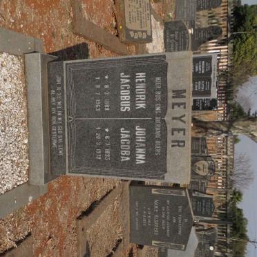 MEYER Hendrik Jacobus 1888-1963 &amp; Johanna Jacoba 1895-1972